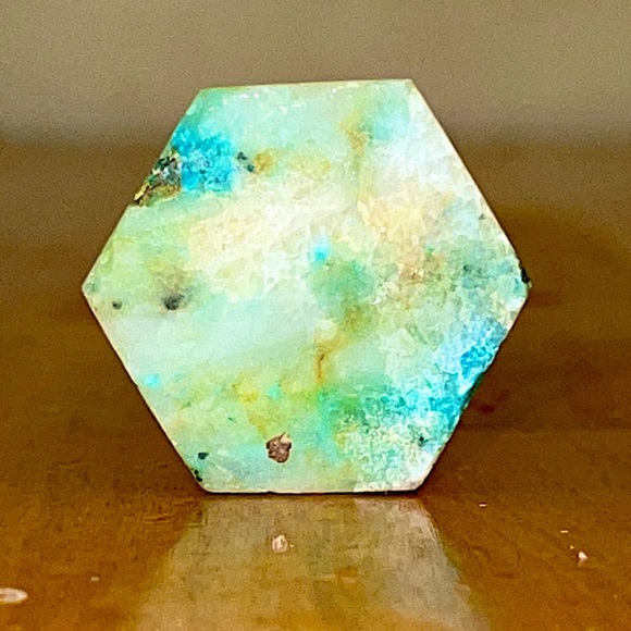 Obelisk Chrysocolla in Quartz w/ Azurite, Phoenix Towers - Picture 14 of 15